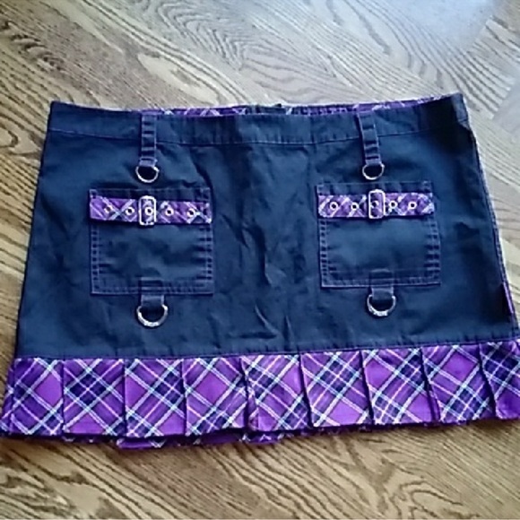 Tripp nyc Dresses & Skirts - Vintage Y2K Black and Purple Plaid Tripp NYC mini skirt - in mint condition